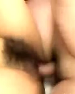 Young mature asian banging her hairy pussy