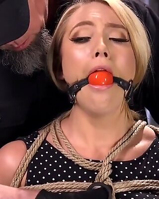 Gagged Bdsm Babe Gets Her Asshole Toyed