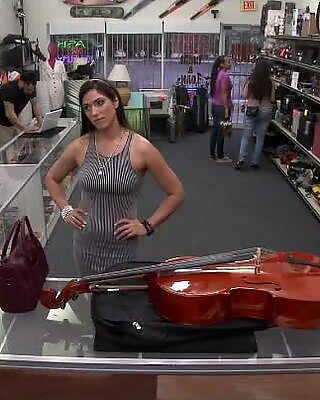 Brazilian lady pawns a Cello and pounded