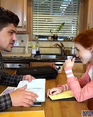 Teen edging handjob Dolly Little is in need of some tutoring and much more.