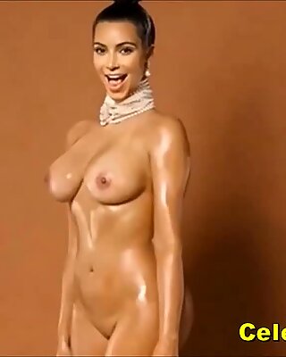 Ким Кардашиан гол празник зала на известната гладко обръсната вагина