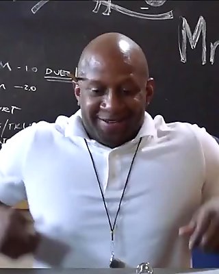 Black Teacher Sucked Off under His desk