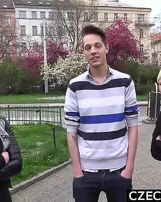 Foursome Group Sex in Public BarberShop