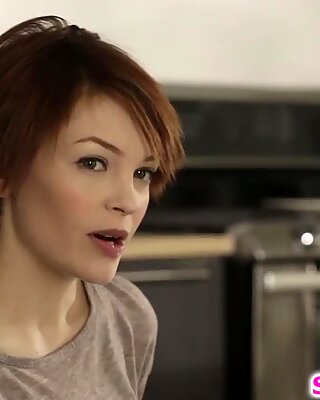 Busty redhead facesitting lesbian gf