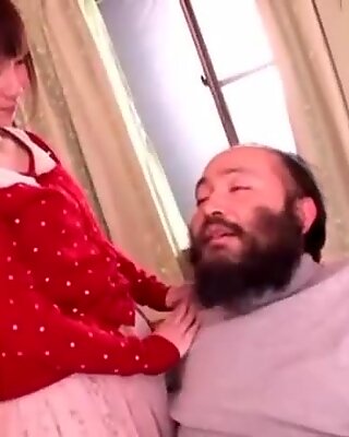 Japanese Girl Kissing and Licking a Dirty Homeless Guy