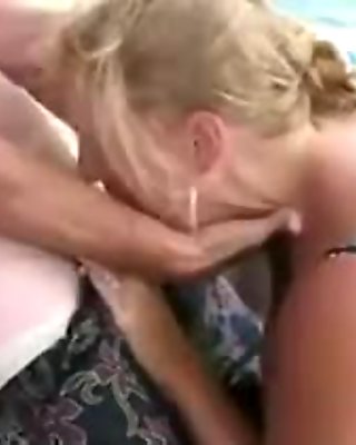 Outside cocksucking having an attractive blonde milf on the