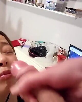 Asian wife cum facial compilation